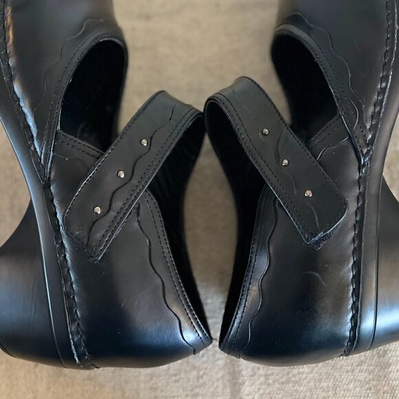 Bjorndal Woman's Black Leather Jace Maryjane Bohemian Clogs/Mules Sz 11 - Picture 7 of 11